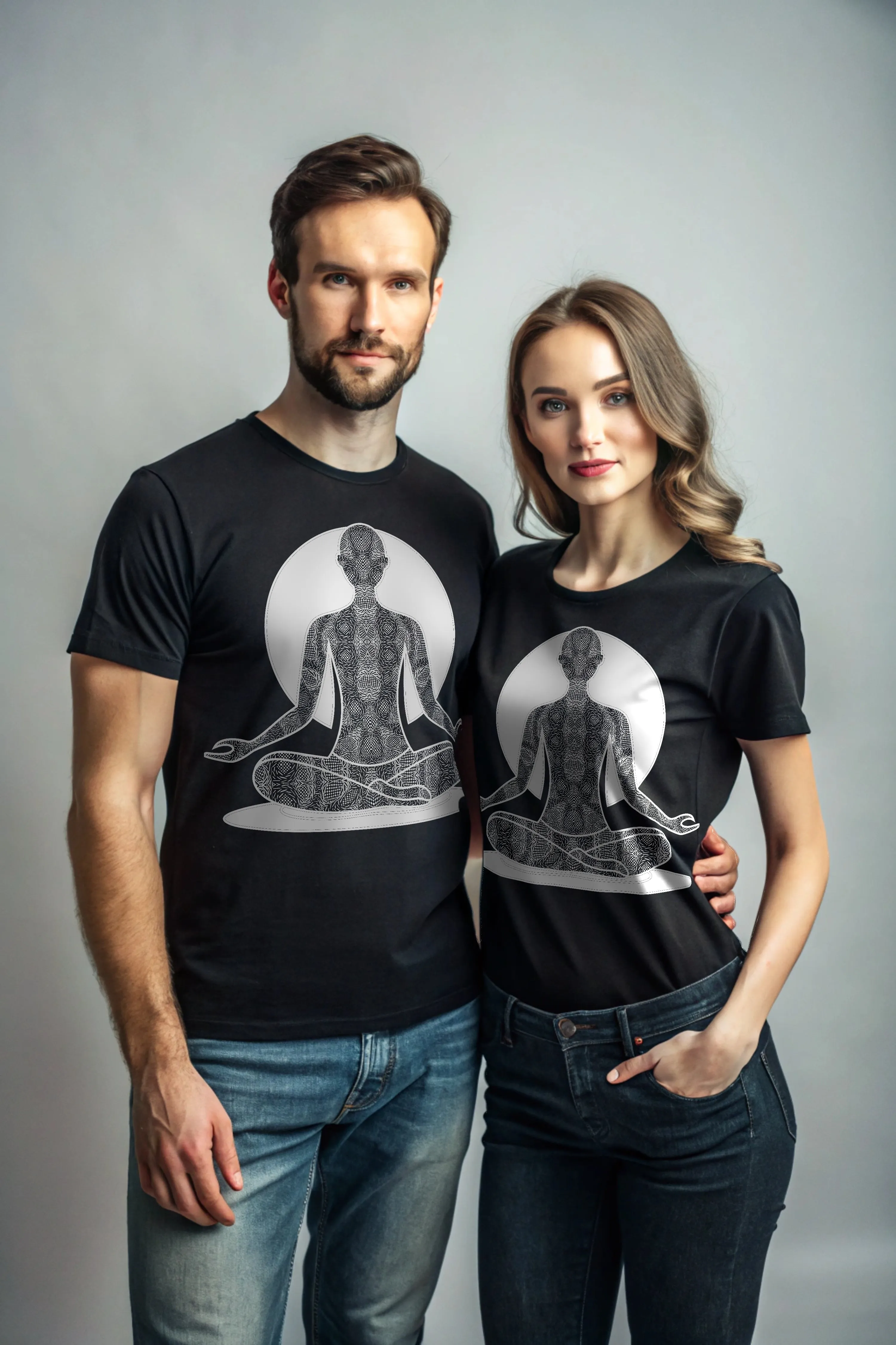 Whispering Zen - 100% Cotton Crewneck Half Sleeve Unisex T-Shirt