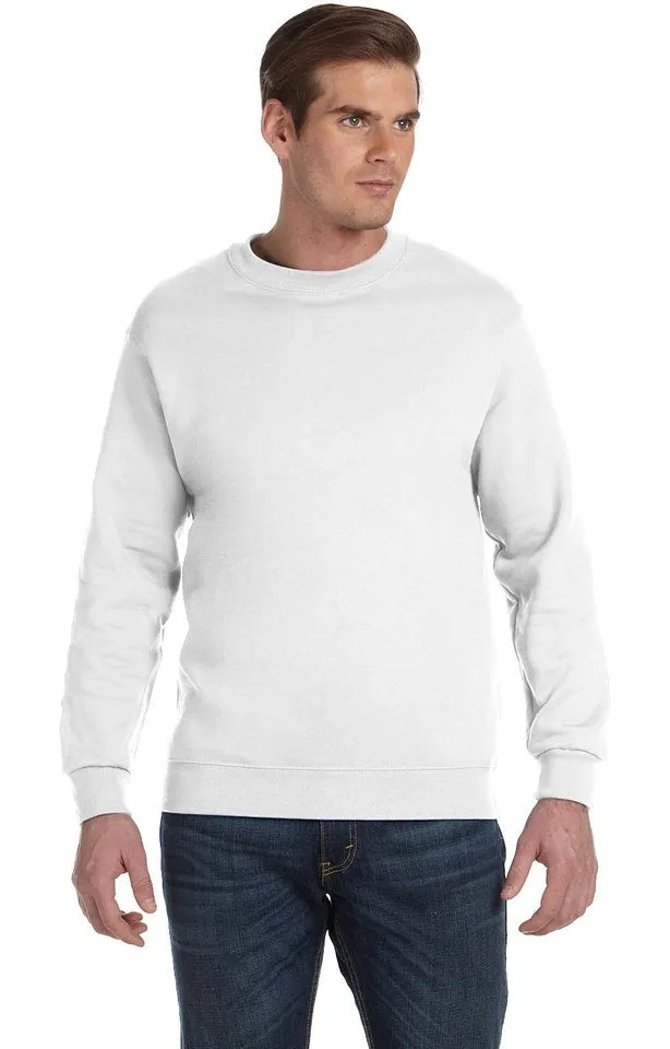 White Adult Unisex DryBlend® 9 oz., 50/50 Fleece Crew