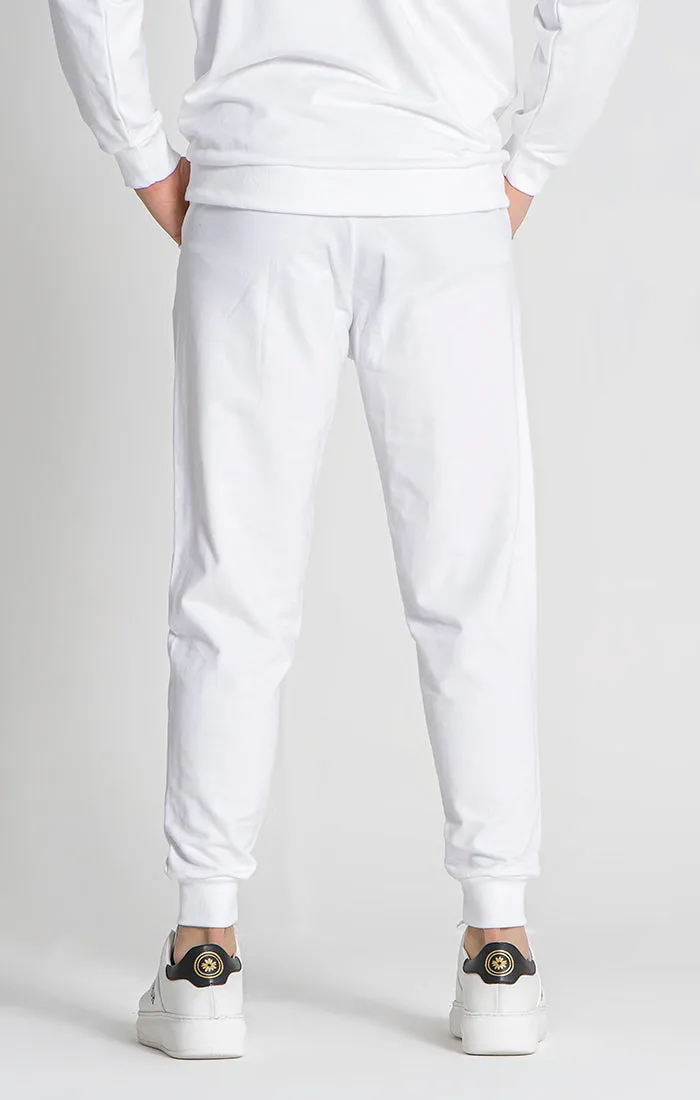 White Jenga Loose Joggers