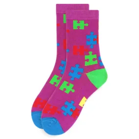 *Women's Autism Awareness Novelty Socks