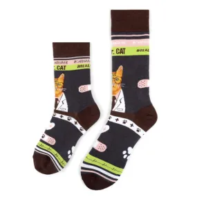 *Women's Health Care Heroes -Dr. Cat- Ultra Premium Novelty Socks