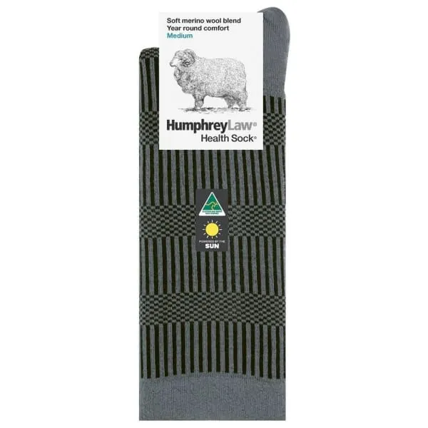 Wool Health Socks in Verticals Pattern in 4 Colors & 2 Sizes