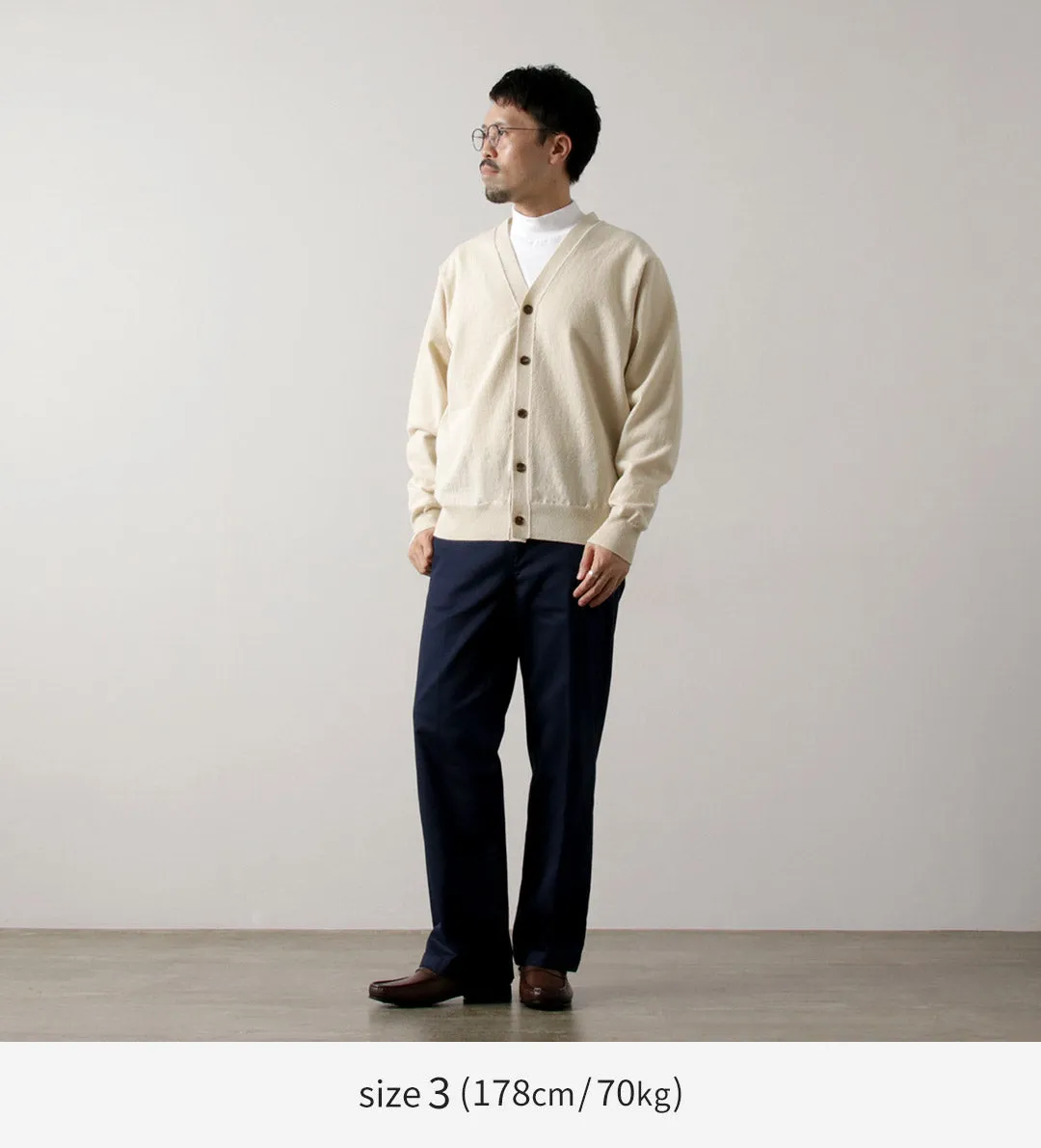 YONETOMI NEW BASIC / Rigid Cashmere Knit Cardigan