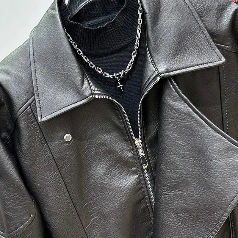 Zipper Solid Color Metal Button Jacket