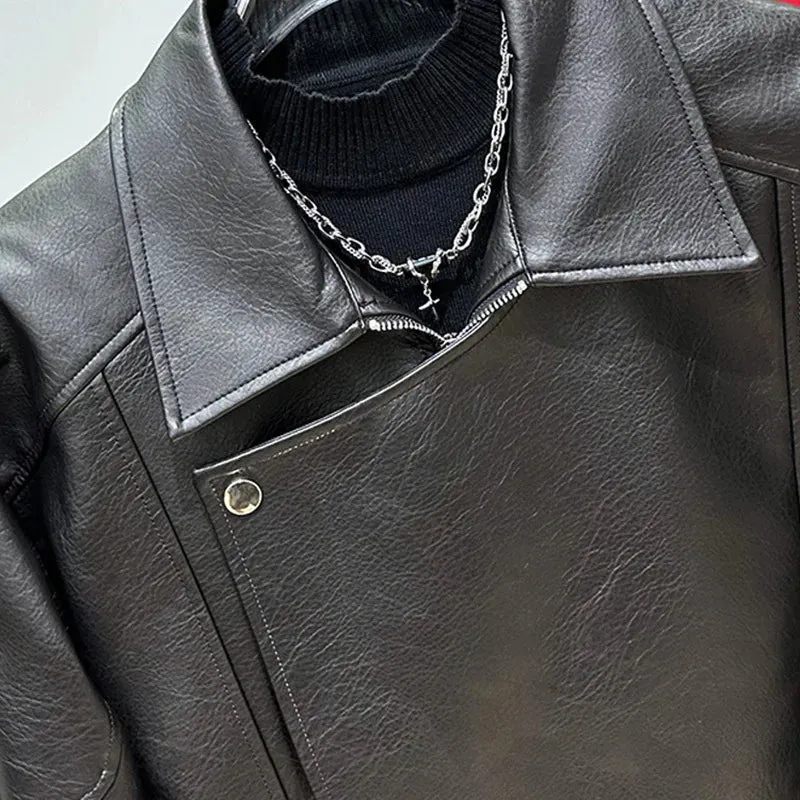 Zipper Solid Color Metal Button Jacket