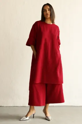 Zoe Tunic Set : Crimson