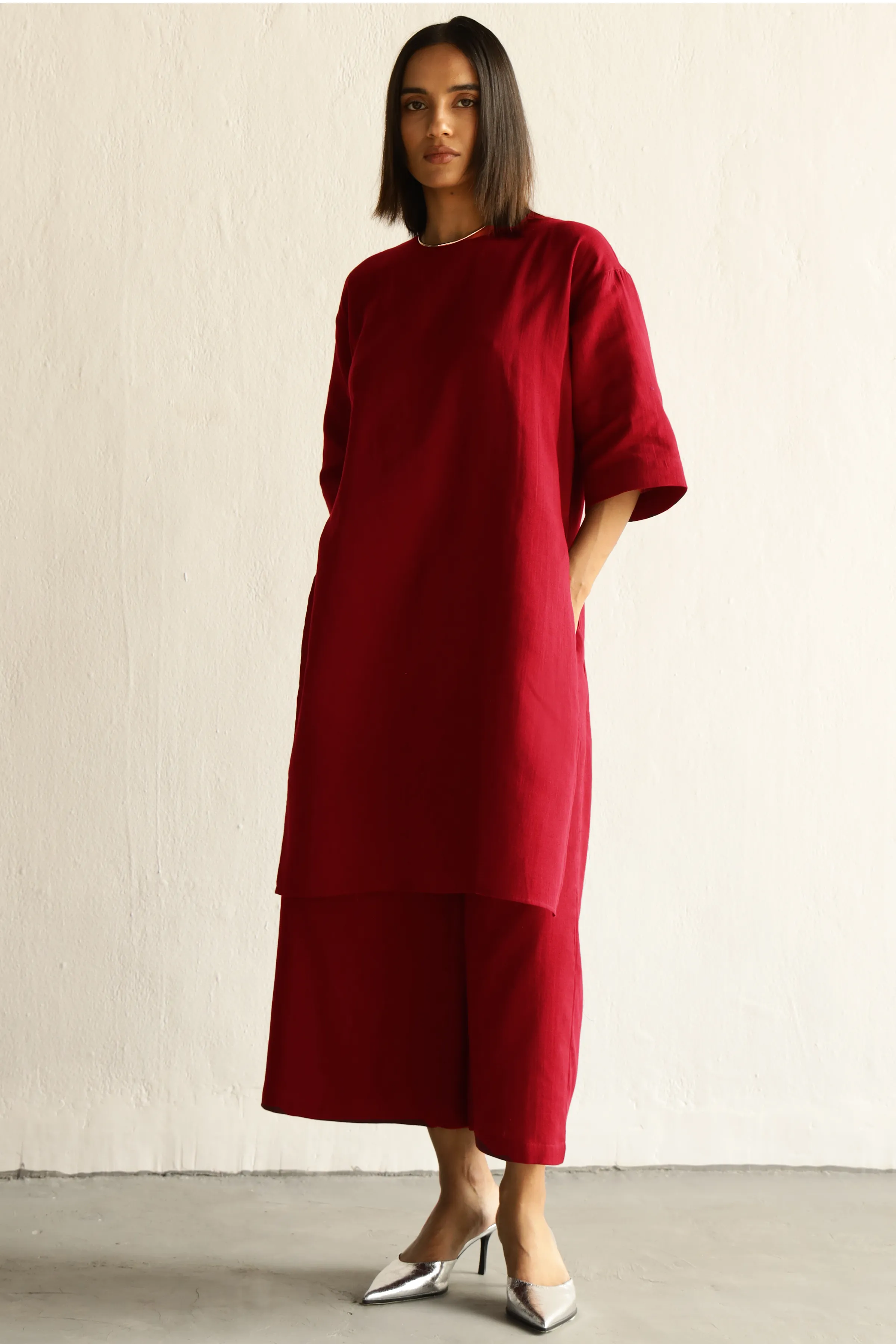 Zoe Tunic Set : Crimson